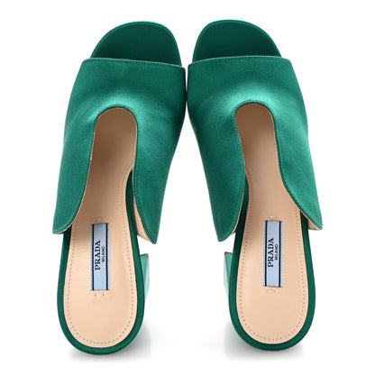Prada Raso 90mm Slide Sandals 37 Mango 2 of 8