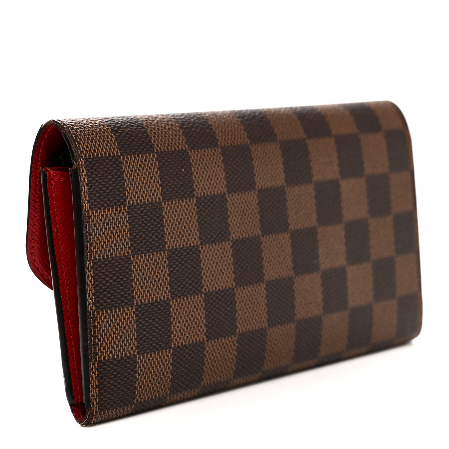 Damier Ebene Emilie Wallet Red