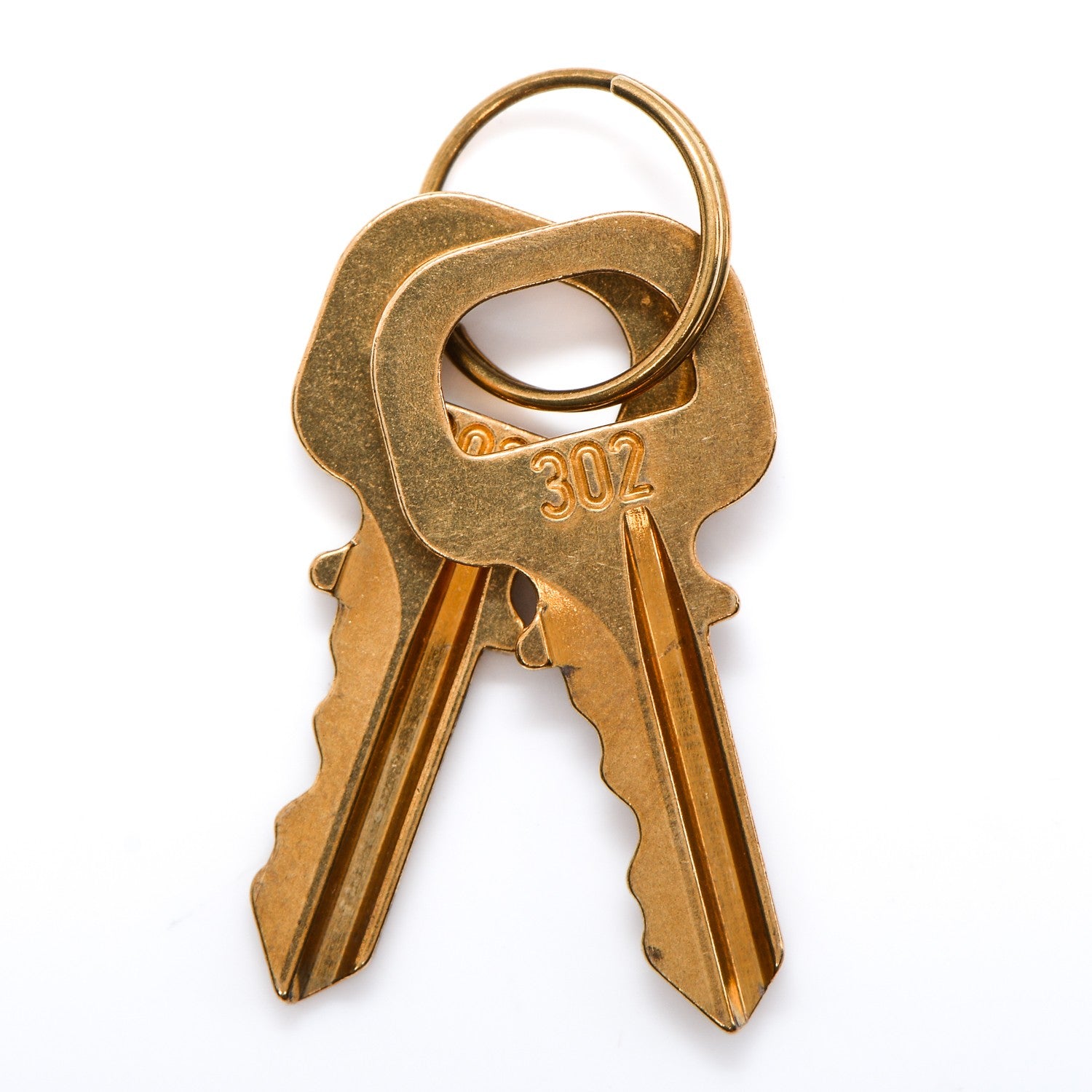 Louis Vuitton Brass Lock and 2 Keys Set #302 5 of 7