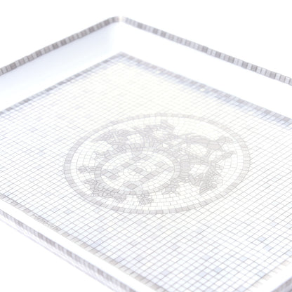 Hermes Porcelain Mosaique Au 24 Sushi Plate Platine 5 of 5