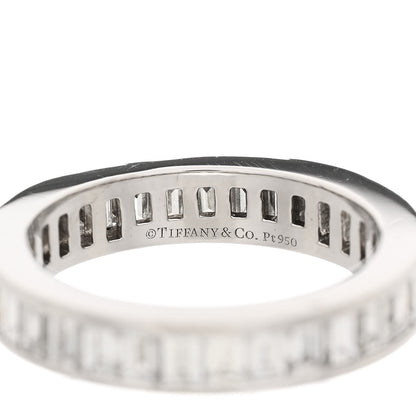 Tiffany Platinum Diamond 4mm Channel-Set Baguette Eternity Band Ring 56 7.5 4 of 6