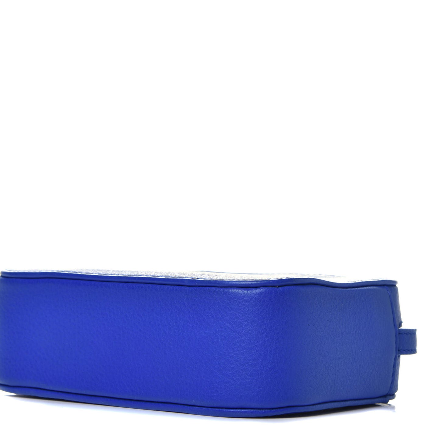 Smooth Calfskin Logo XS Everyday Camera Bag Bleu Prim White