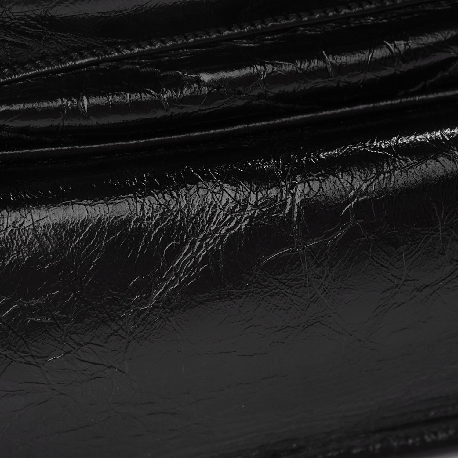 Saint Laurent Crinkled Calfskin Matelasse Monogram Large Niki Chain Satchel Black 10 of 12