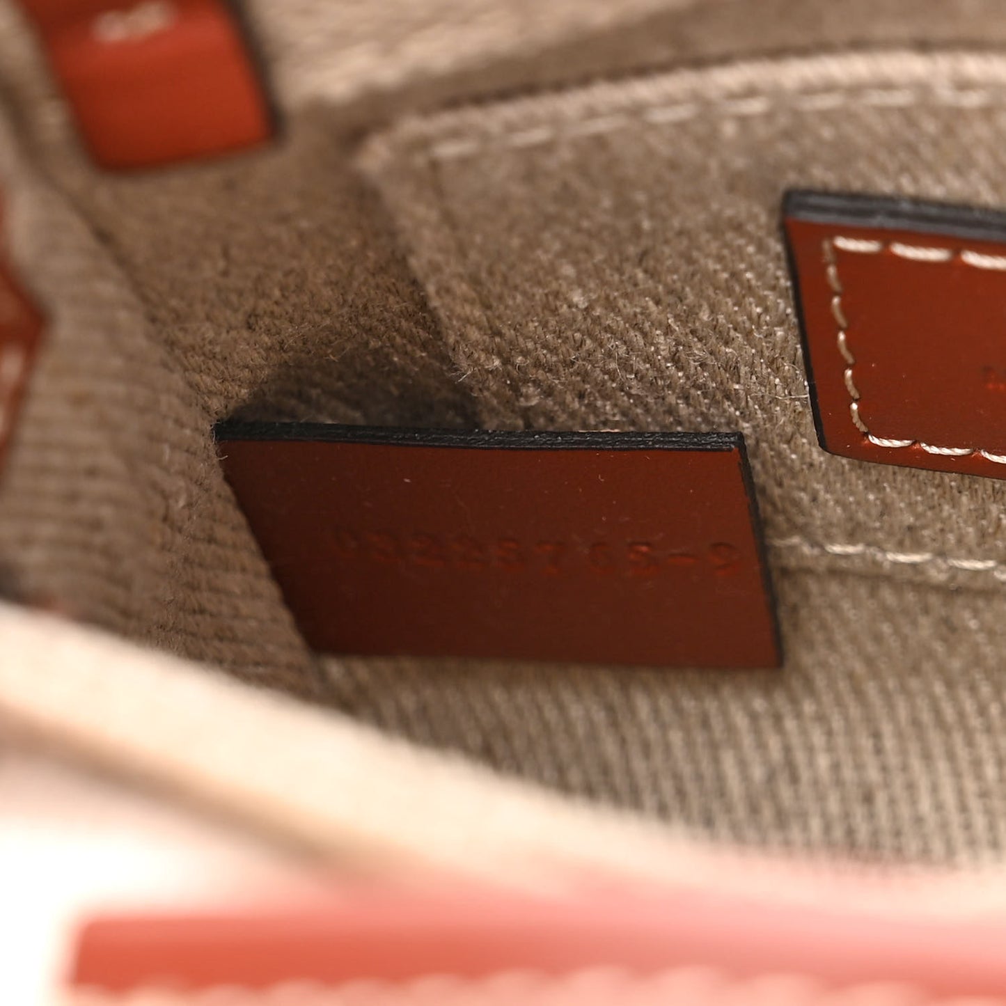 Cotton Calfskin Nano Woody Ribbon Tote White Brown