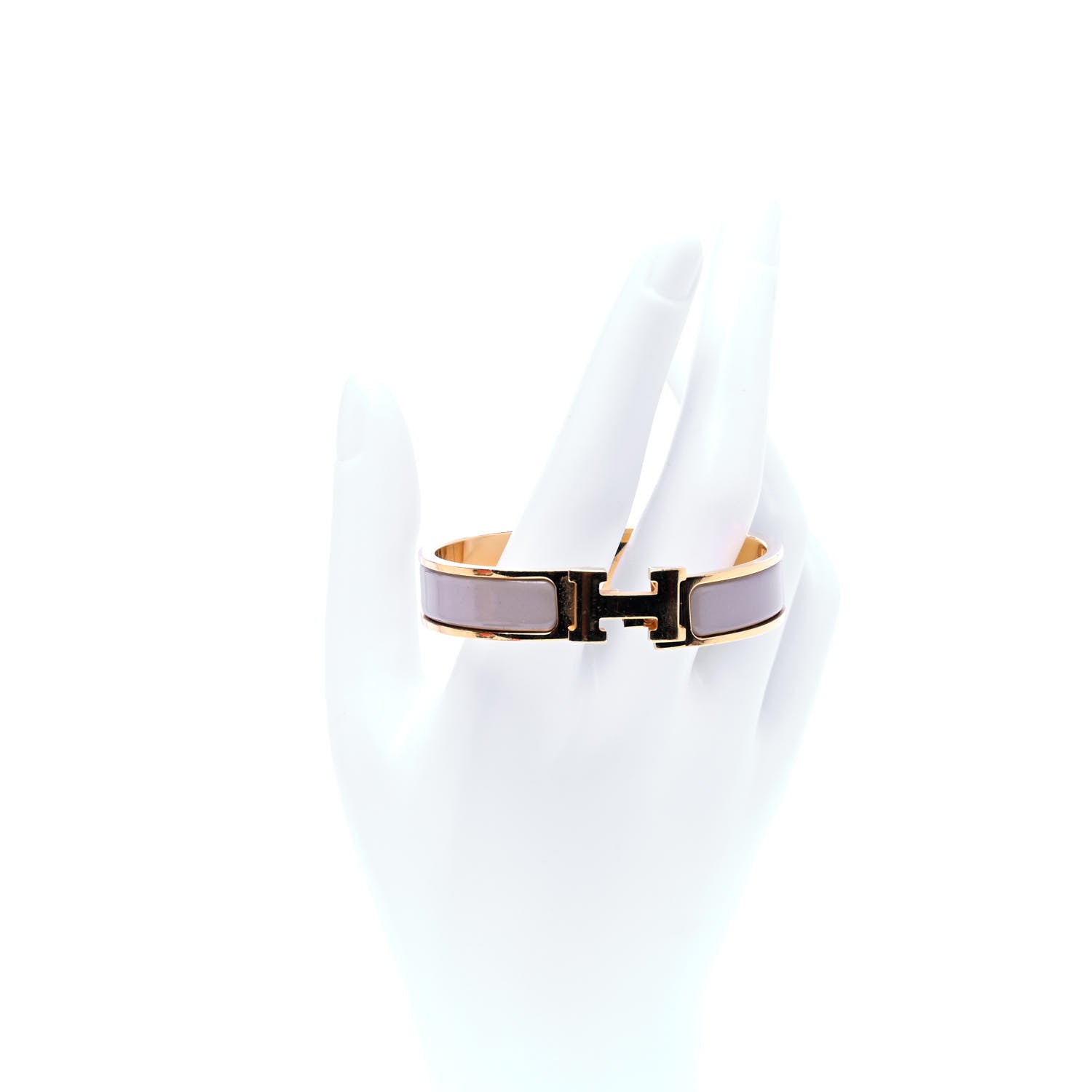 Hermes Enamel Narrow Clic Clac H Bracelet PM Marron Glace 2 of 6