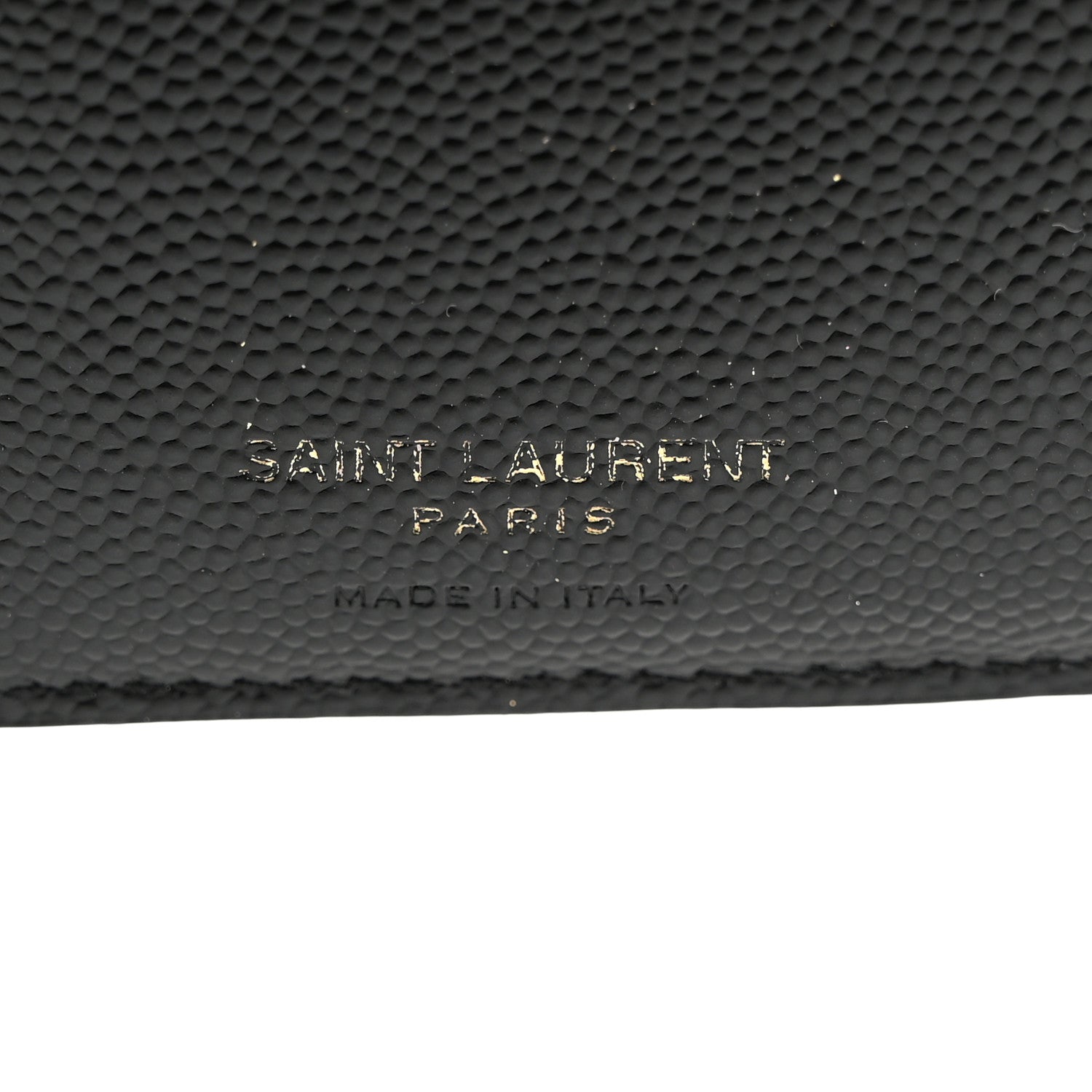 Saint Laurent Grain De Poudre Matelasse Chevron Monogram Zipped Two-Part Wallet Black 6 of 8