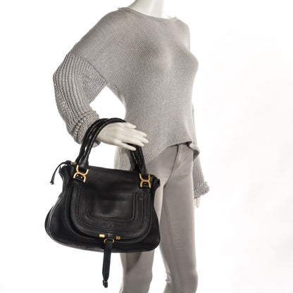 Chloe Calfskin Small Marcie Satchel Black 2 of 9