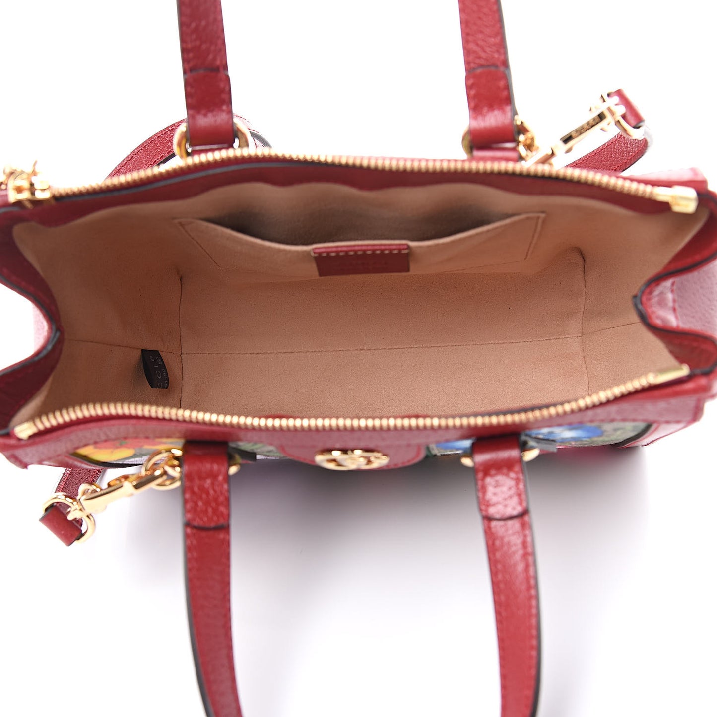 GG Supreme Monogram Flora Web Small Ophidia Tote Bag Red