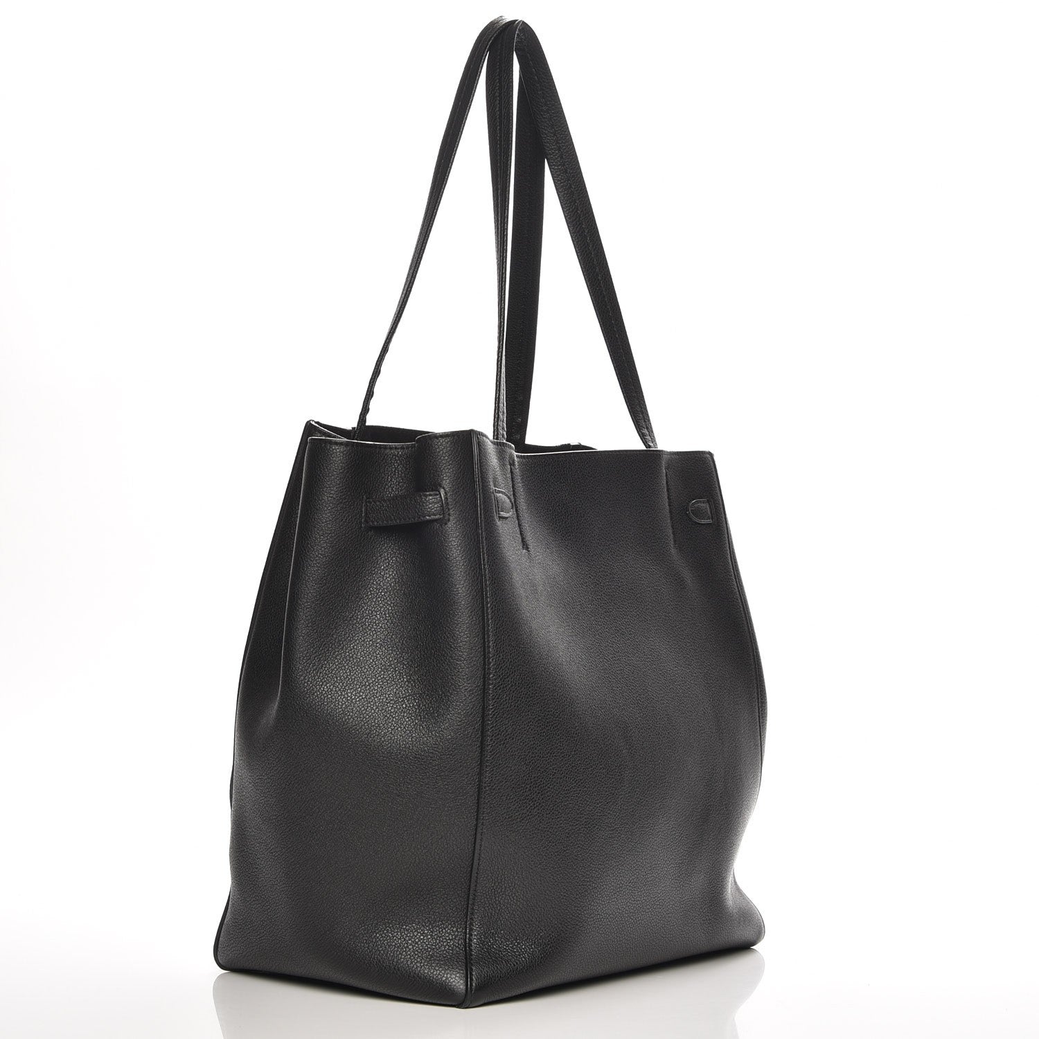 Celine Soft Grained Calfskin Small Belt Cabas Phantom Black 3 of 8