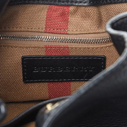 Burberry Grainy Calfskin House Check Small Maidstone Black 6 of 9
