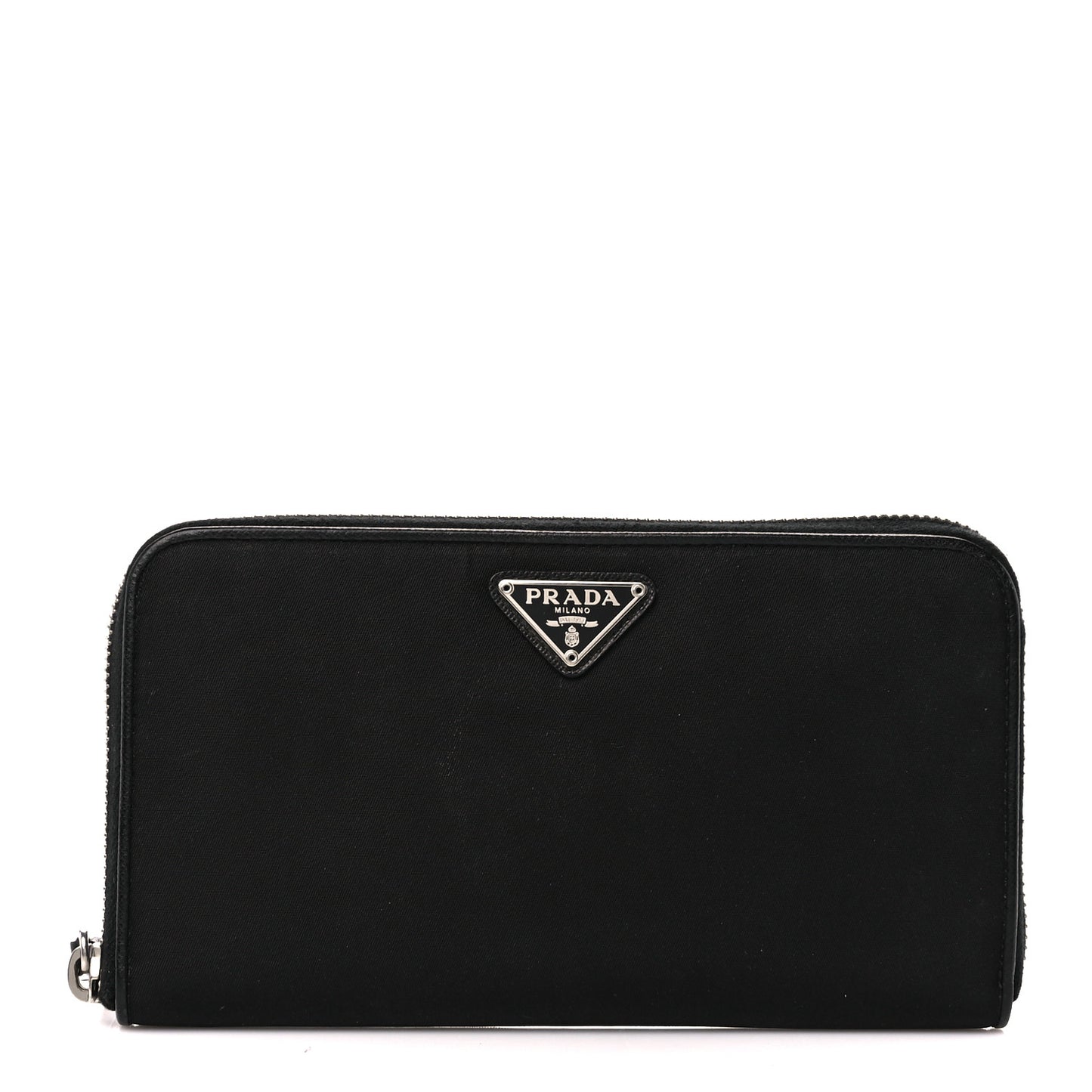 Tessuto Nylon Zip Around Wallet Black