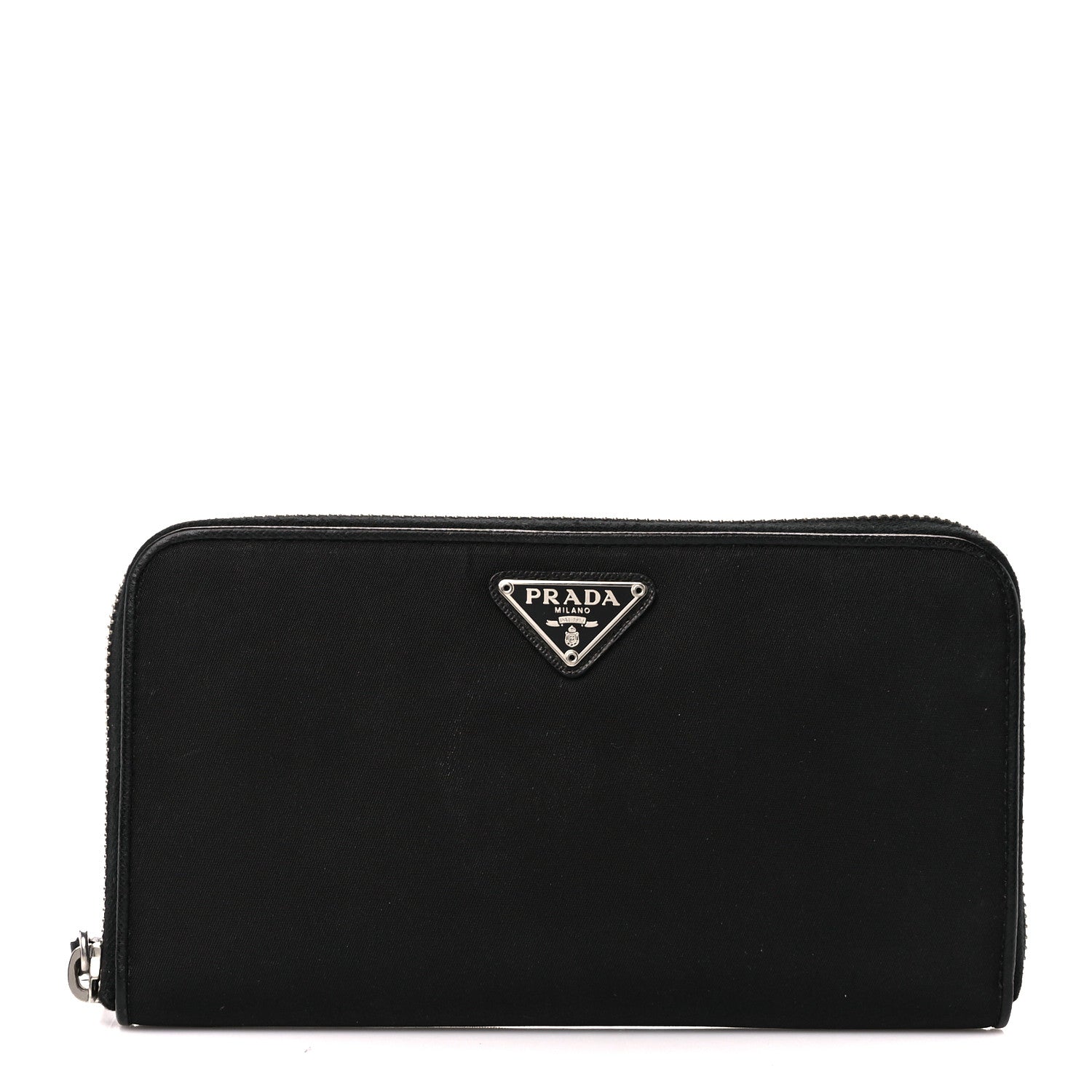 Prada Tessuto Nylon Zip Around Wallet Black 1 of 12
