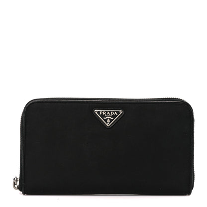 Prada Tessuto Nylon Zip Around Wallet Black 1 of 12