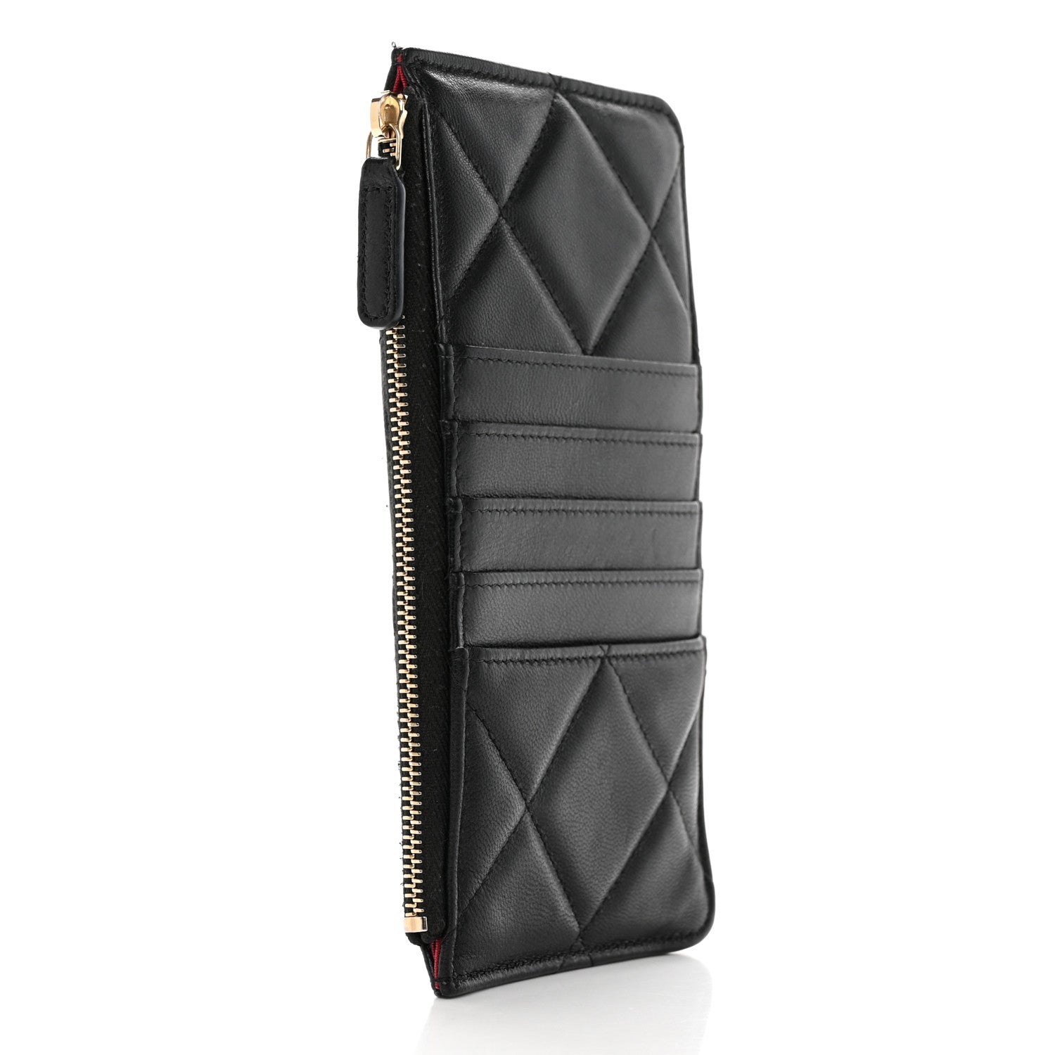 Chanel Goatskin Quilted Chanel 19 Phone and Card Holder Black 3 of 10