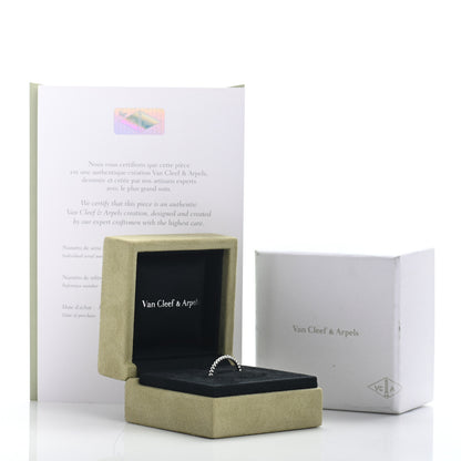 Van Cleef & Arpels 18K White Gold Small Perlee Ring 53 6.5 5 of 5