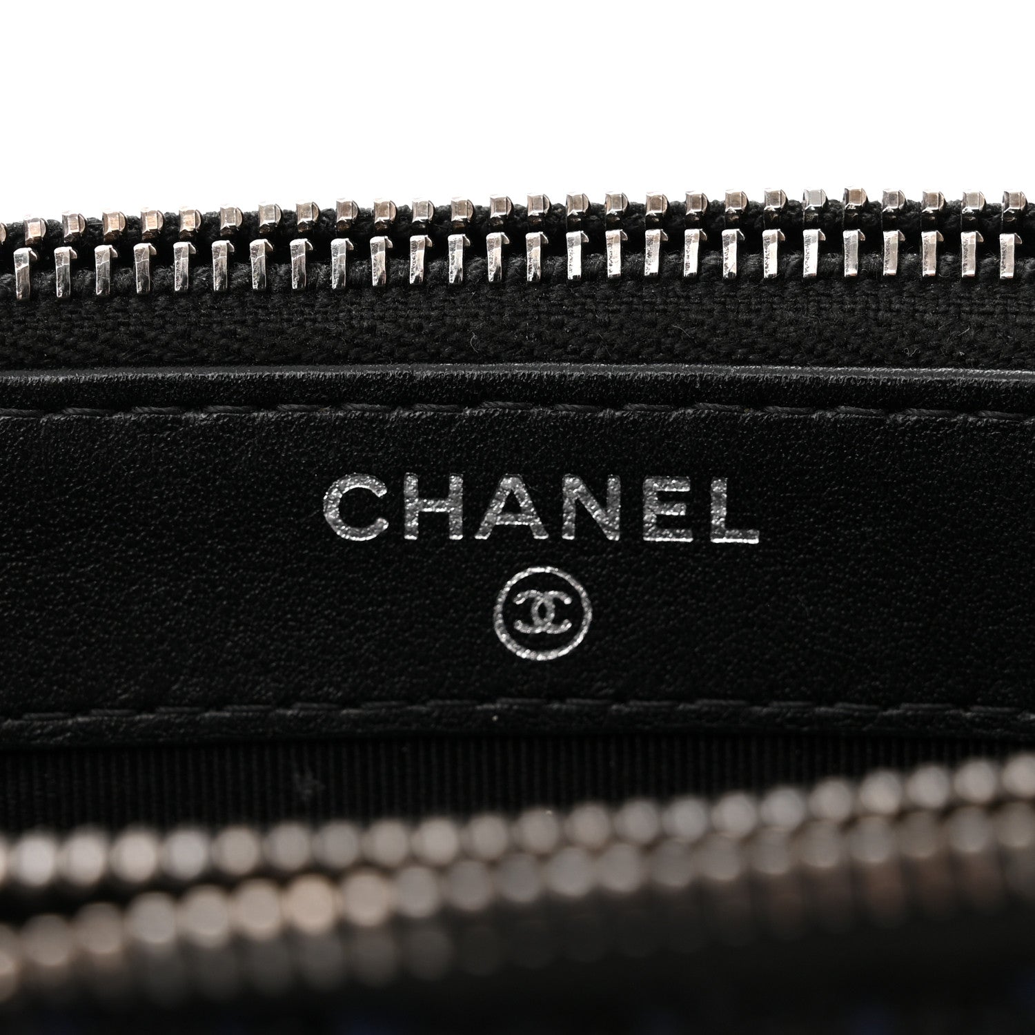 Chanel Tweed Aged Calfskin Quilted Small Gabrielle Clutch With Chain Black Blue 7 of 14