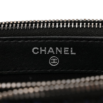 Chanel Tweed Aged Calfskin Quilted Small Gabrielle Clutch With Chain Black Blue 7 of 14