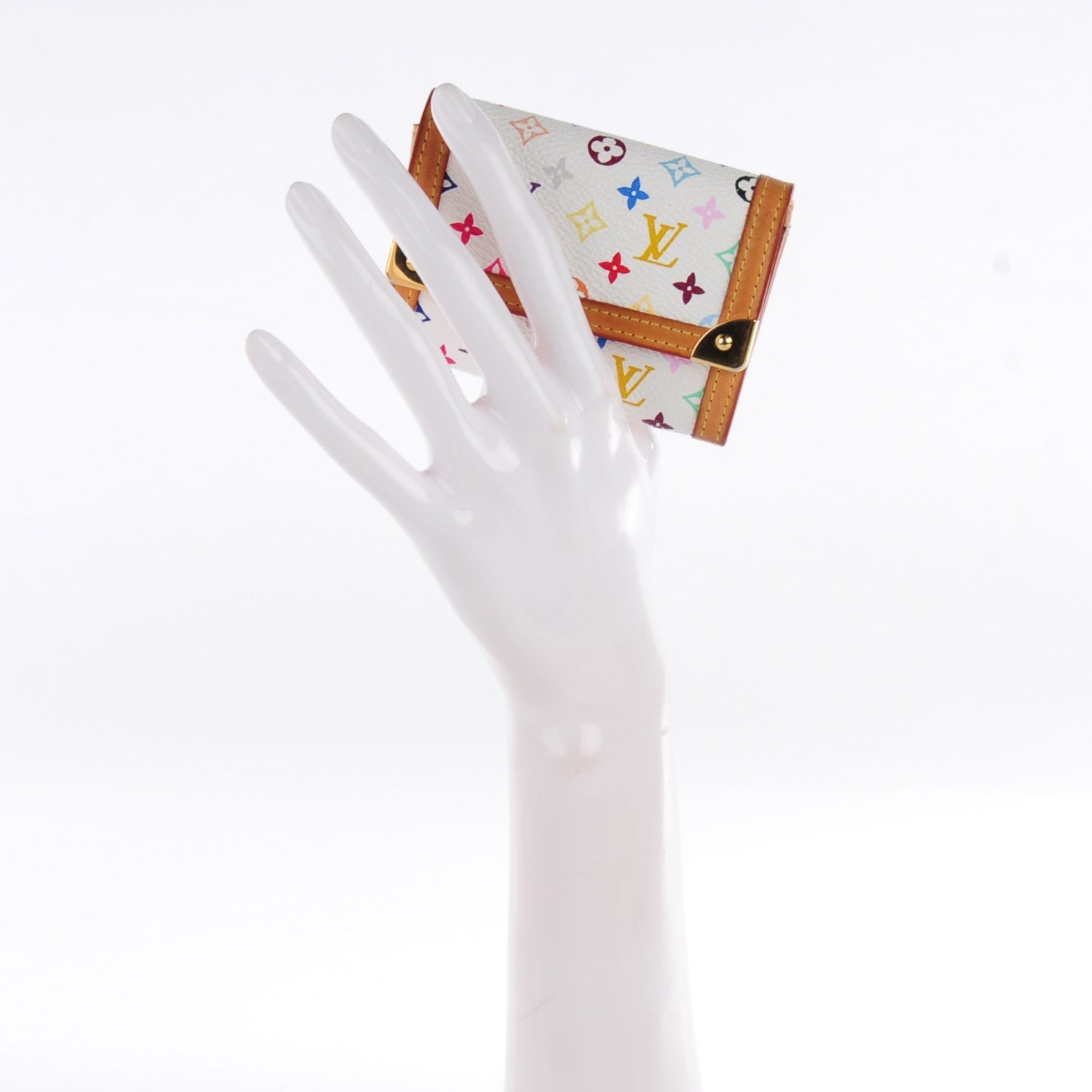 Louis Vuitton Monogram Multicolor Porte-Monnaie Billets Wallet White 2 of 8