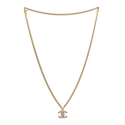 Chanel Crystal CC Necklace Gold 3 of 6