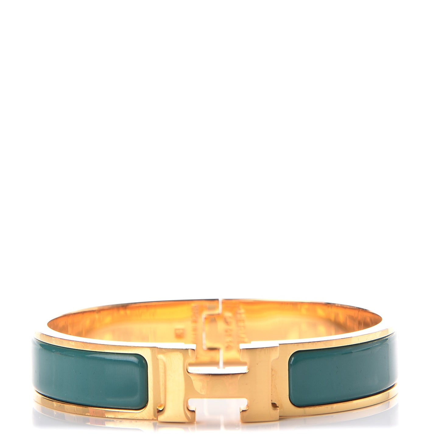 Enamel Narrow Clic Clac H Bracelet PM Vert Bleuete