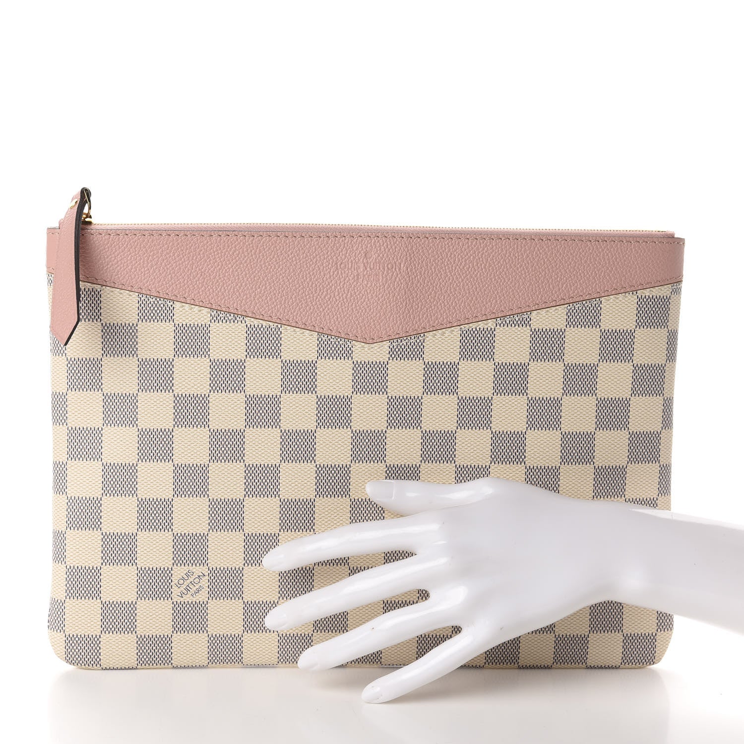 Louis Vuitton Damier Azur Daily Pouch Rose Poudre 2 of 7