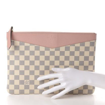 Louis Vuitton Damier Azur Daily Pouch Rose Poudre 2 of 7