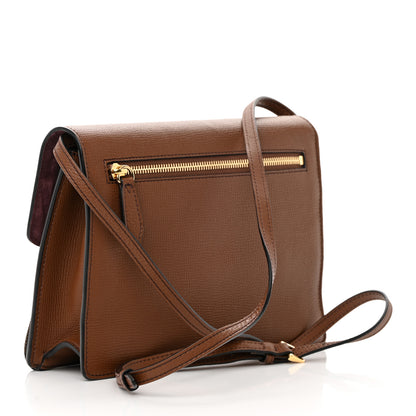 Burberry Derby Calfskin House Check Small Macken Crossbody Bag Tan 3 of 15