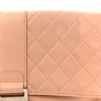 Chanel Lambskin Quilted Grip Clutch Nude 10 of 15