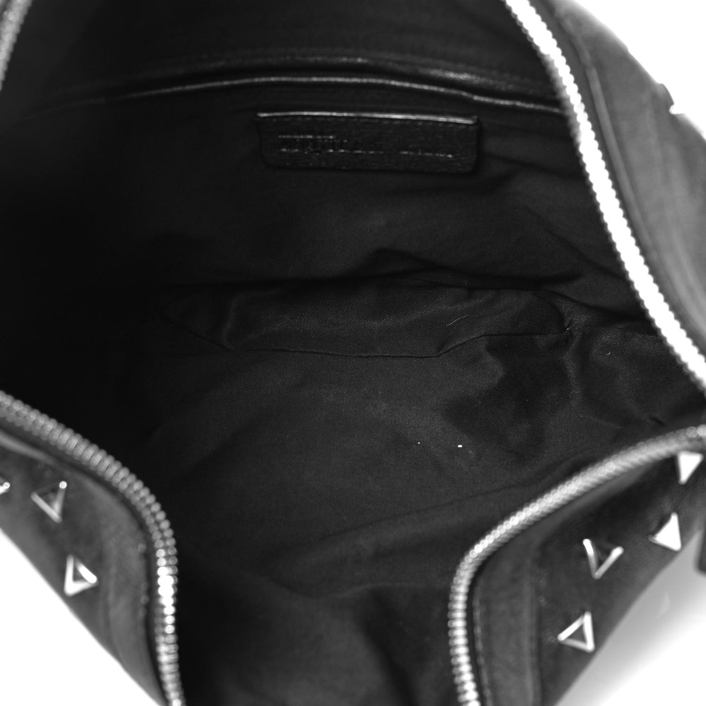 Calfskin Studded De Manta Clutch Black