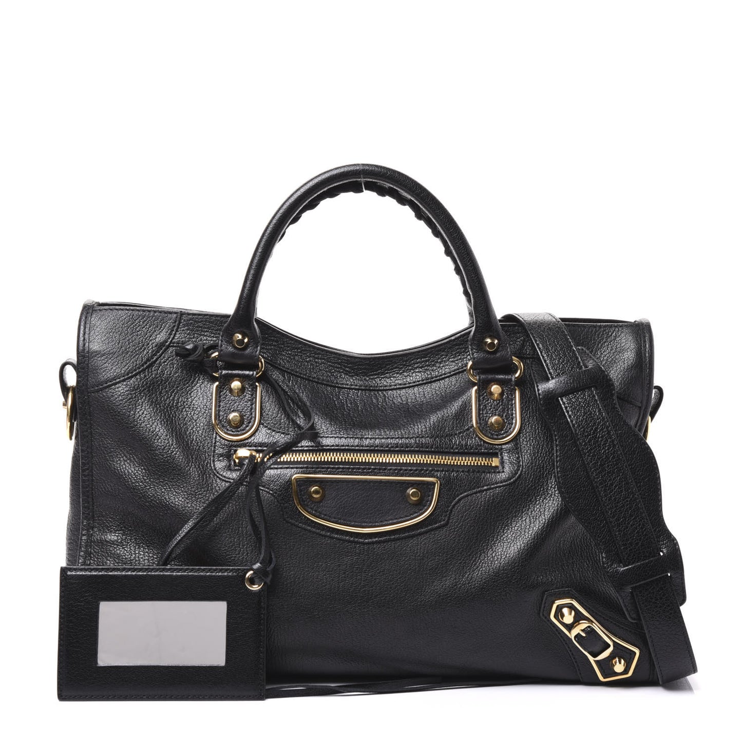 Chevre Gold Metallic Edge Hardware City Black