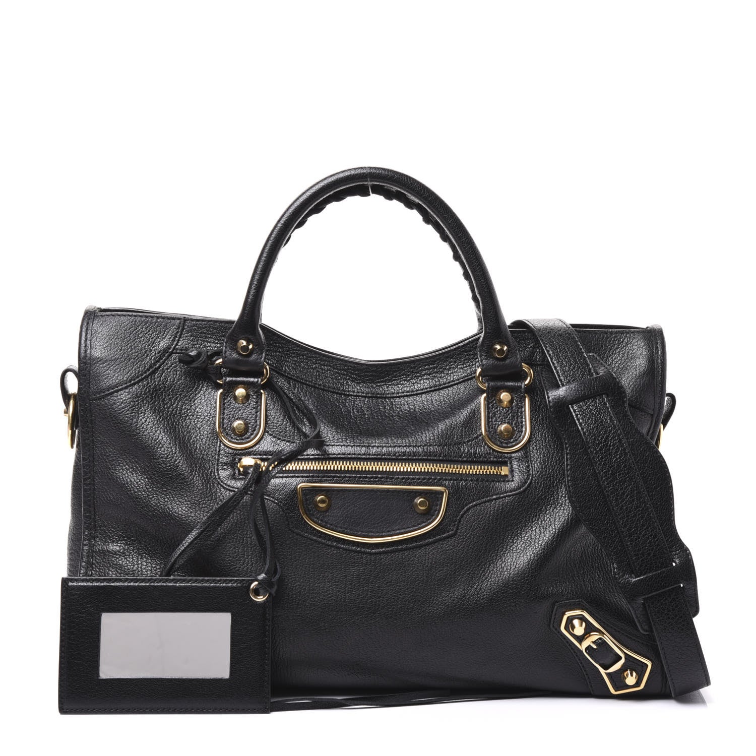 Balenciaga Chevre Gold Metallic Edge Hardware City Black 1 of 10