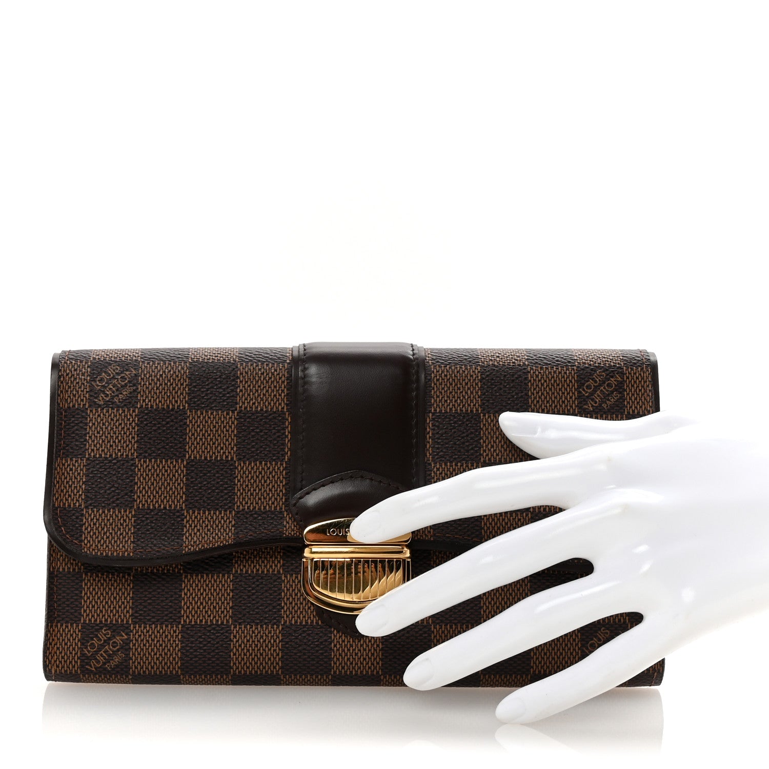 Louis Vuitton Damier Ebene Sistina Wallet 2 of 7
