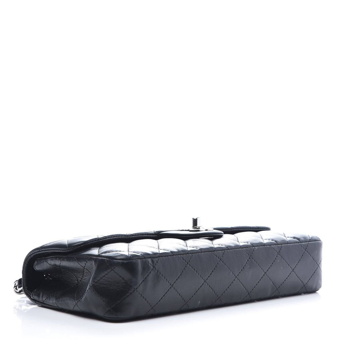 Lambskin Quilted East West Flap Black