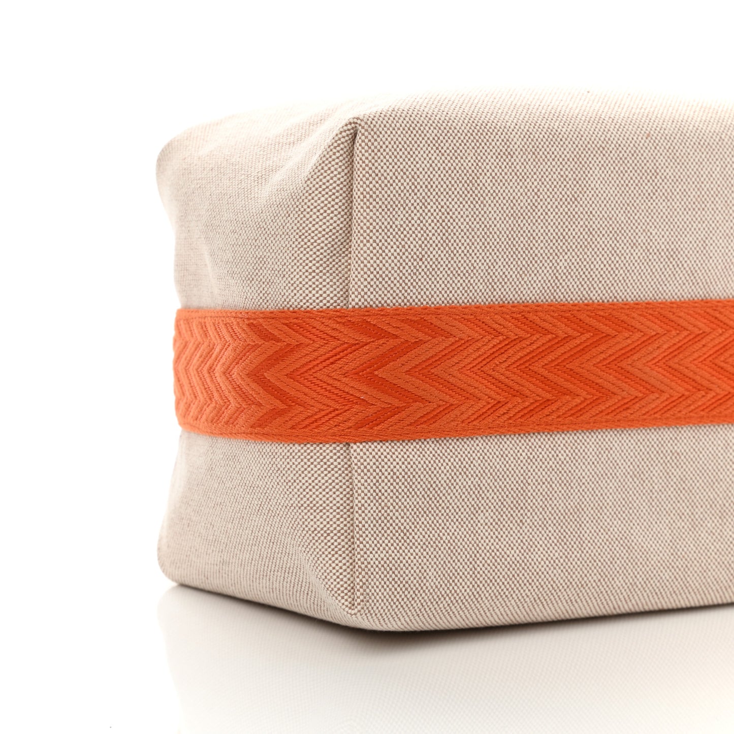 Canvas Large Bride-A-Brac Pouch Natural Orange