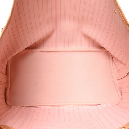 Louis Vuitton Damier Azur Neo Neverfull MM Rose Ballerine 4 of 9