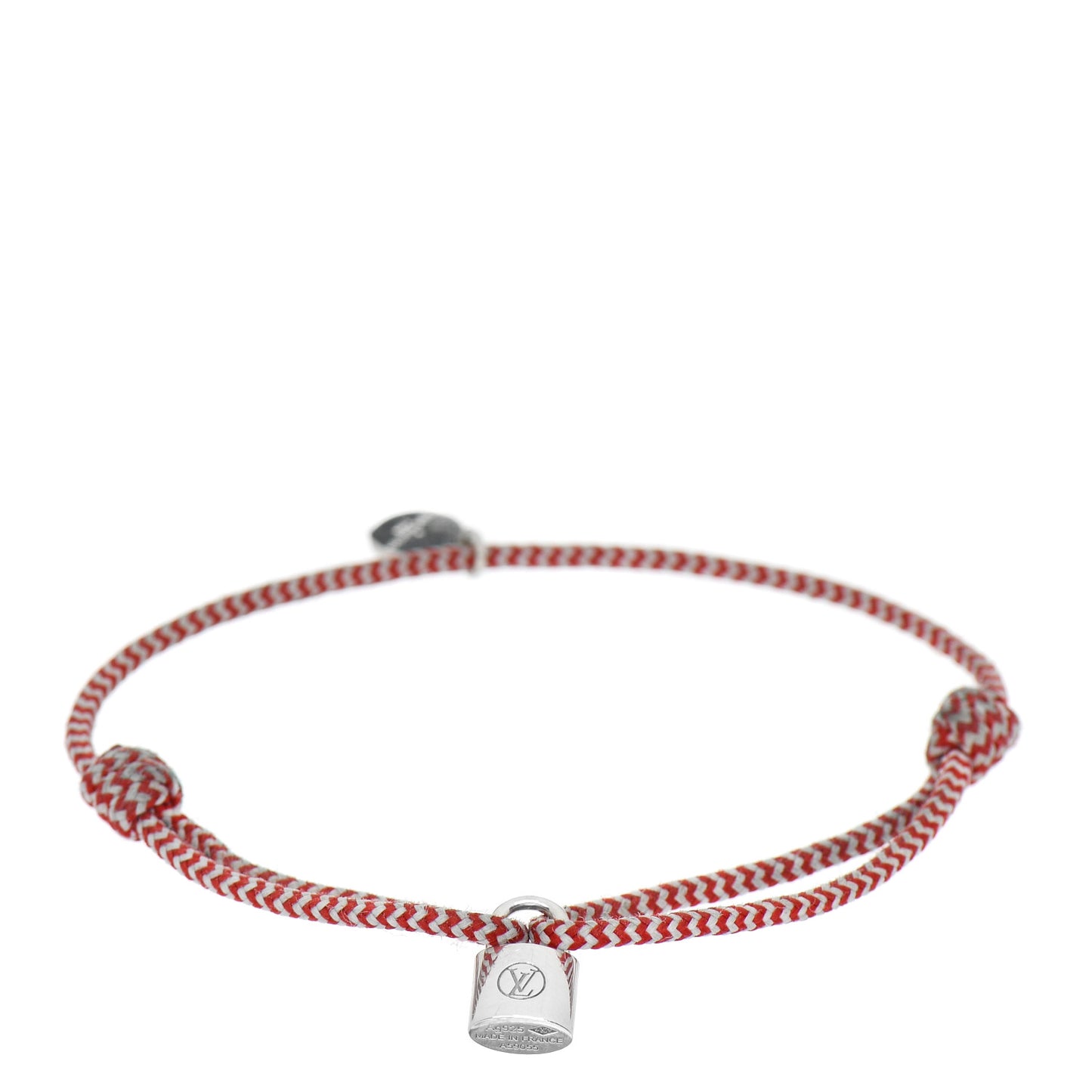 X UNICEF Sterling Silver Lockit Bracelet Red White