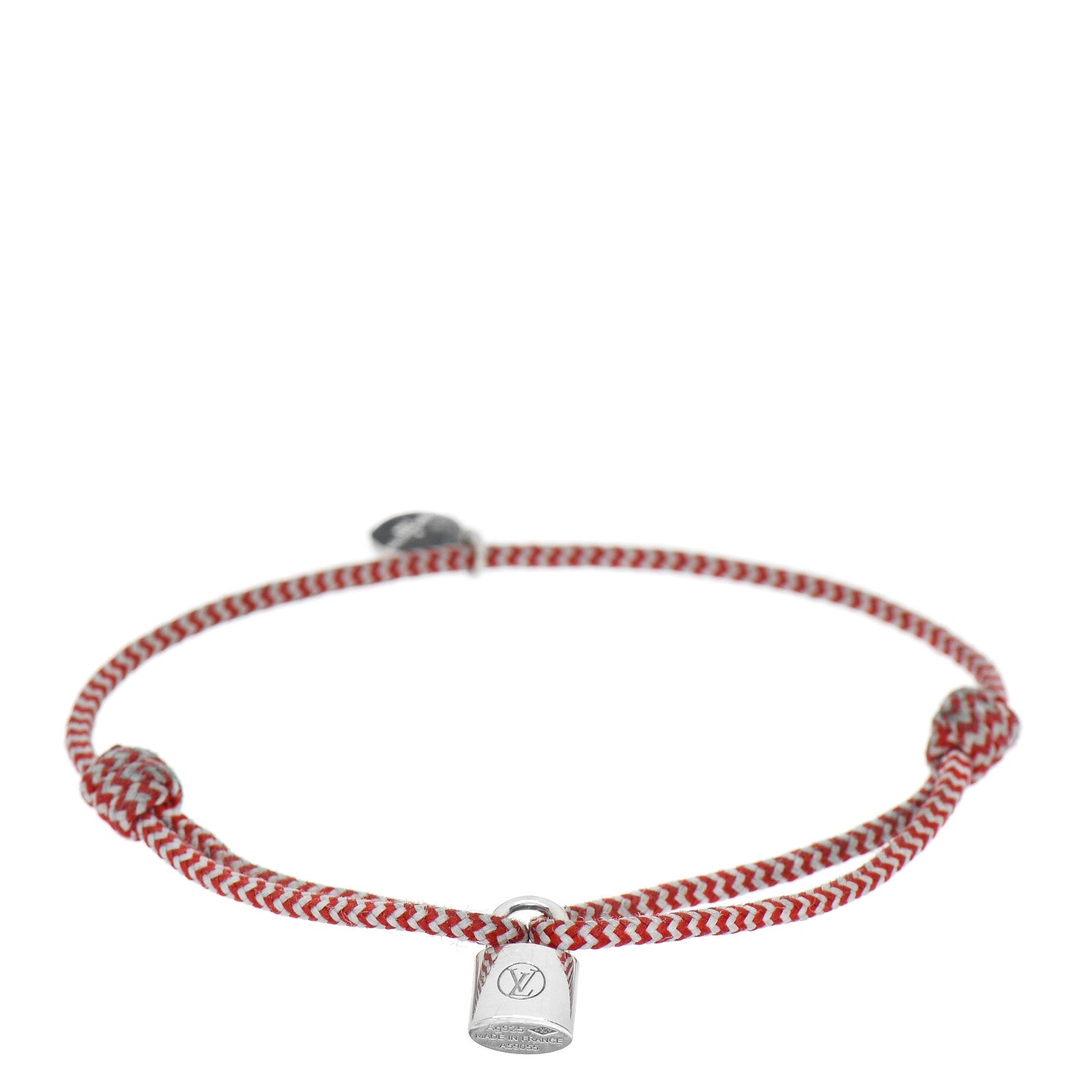 Louis Vuitton X UNICEF Sterling Silver Lockit Bracelet Red White 1 of 3