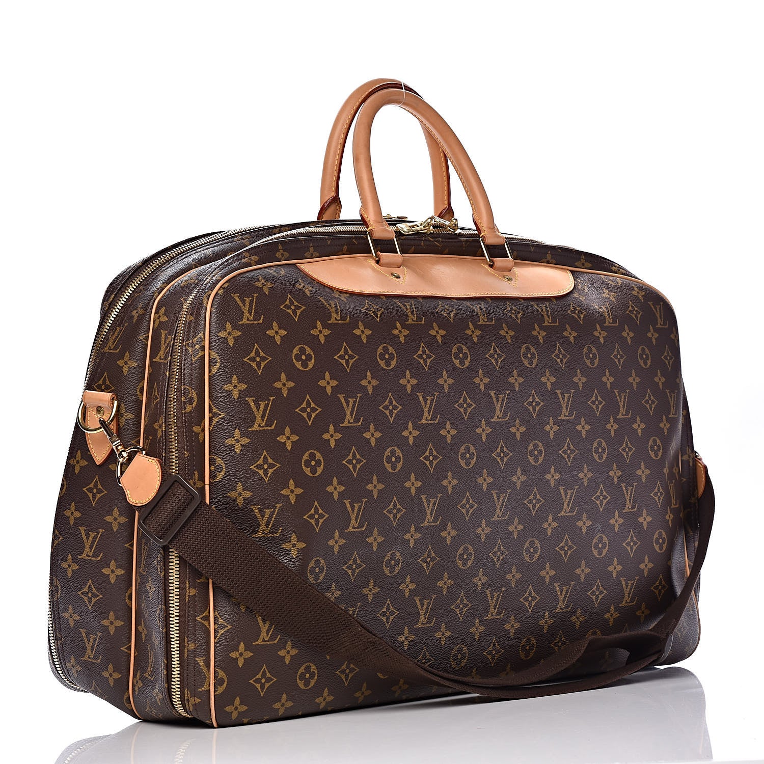 Louis Vuitton Monogram Alize 2 Compartment Luggage Travel Bag 3 of 11