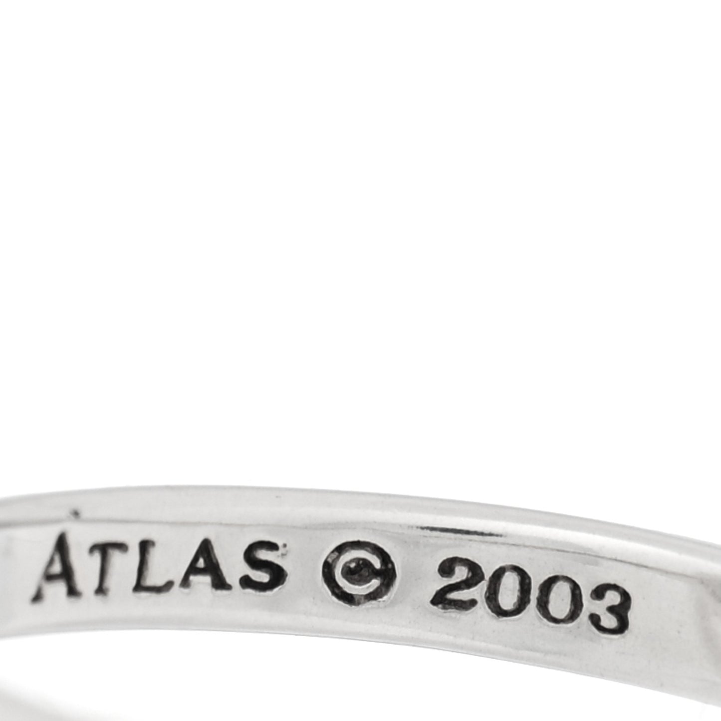 Sterling Silver Atlas Round Medallion Ring 53 6.5