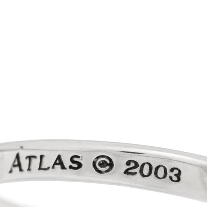Tiffany Sterling Silver Atlas Round Medallion Ring 53 6.5 5 of 5