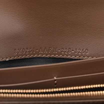 Fendi Vitello Soft F is Fendi Bi-Color FF 1974 Embossed Continental Envelope Wallet Maya Black 7 of 7