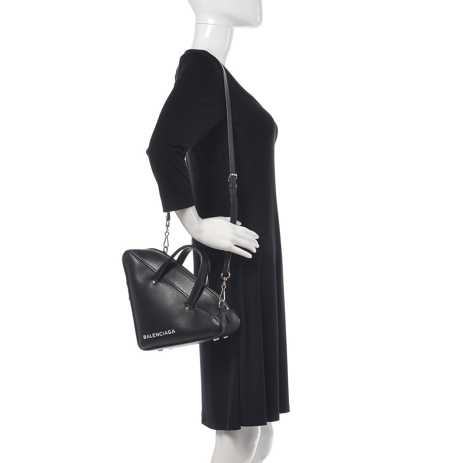 Balenciaga Calfskin S Triangle Duffle Black 2 of 15