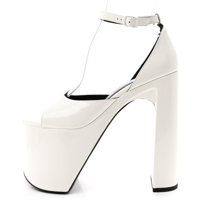Balenciaga Patent Camden 160mm Platform Pumps 37 White 1 of 9