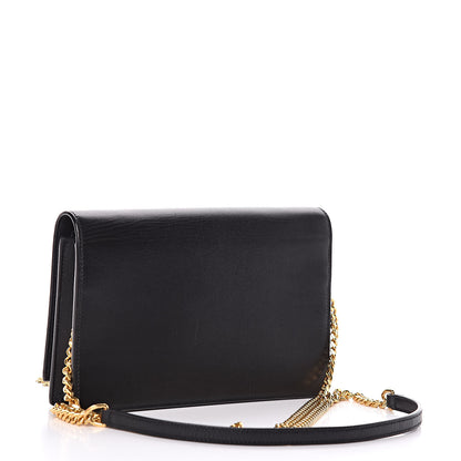 Saint Laurent Smooth Calfskin Classic Monogram Kate Tassel Chain Wallet Black 3 of 16