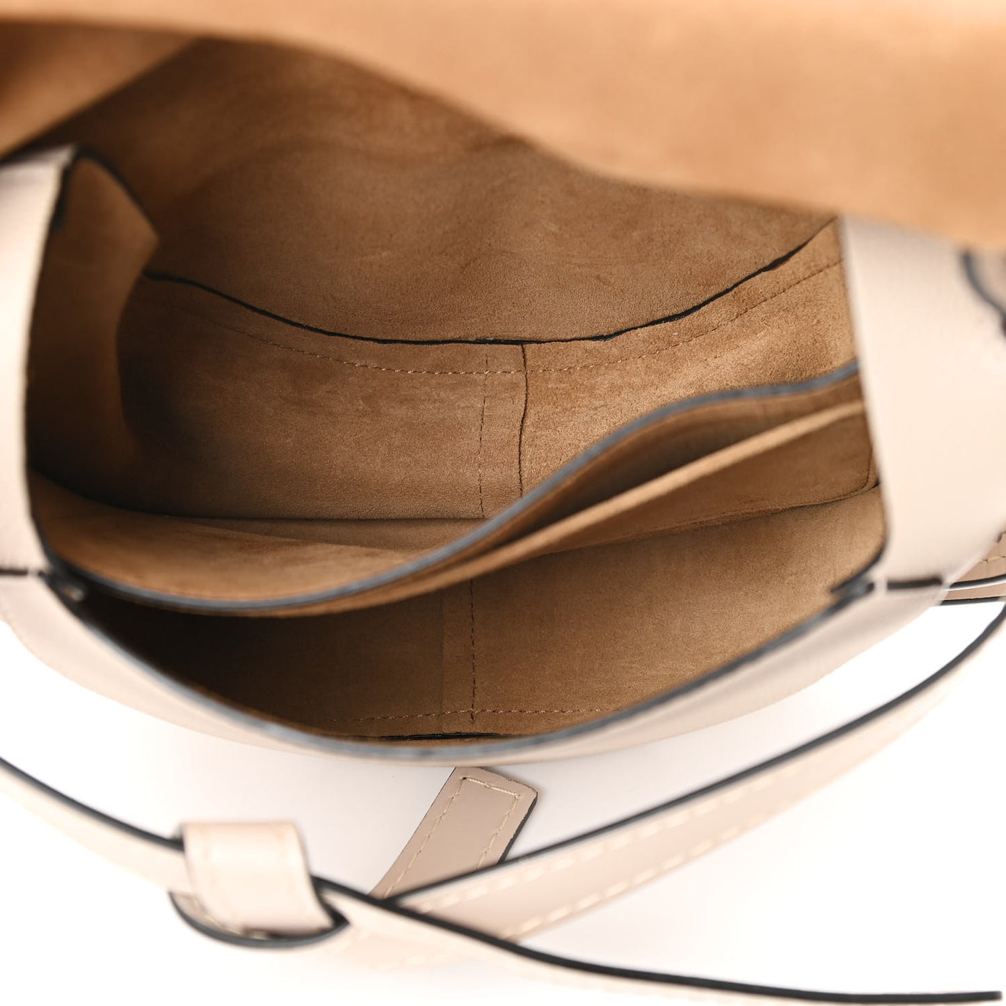 Grained Calfskin Small Gate Crossbody Bag Light Oat