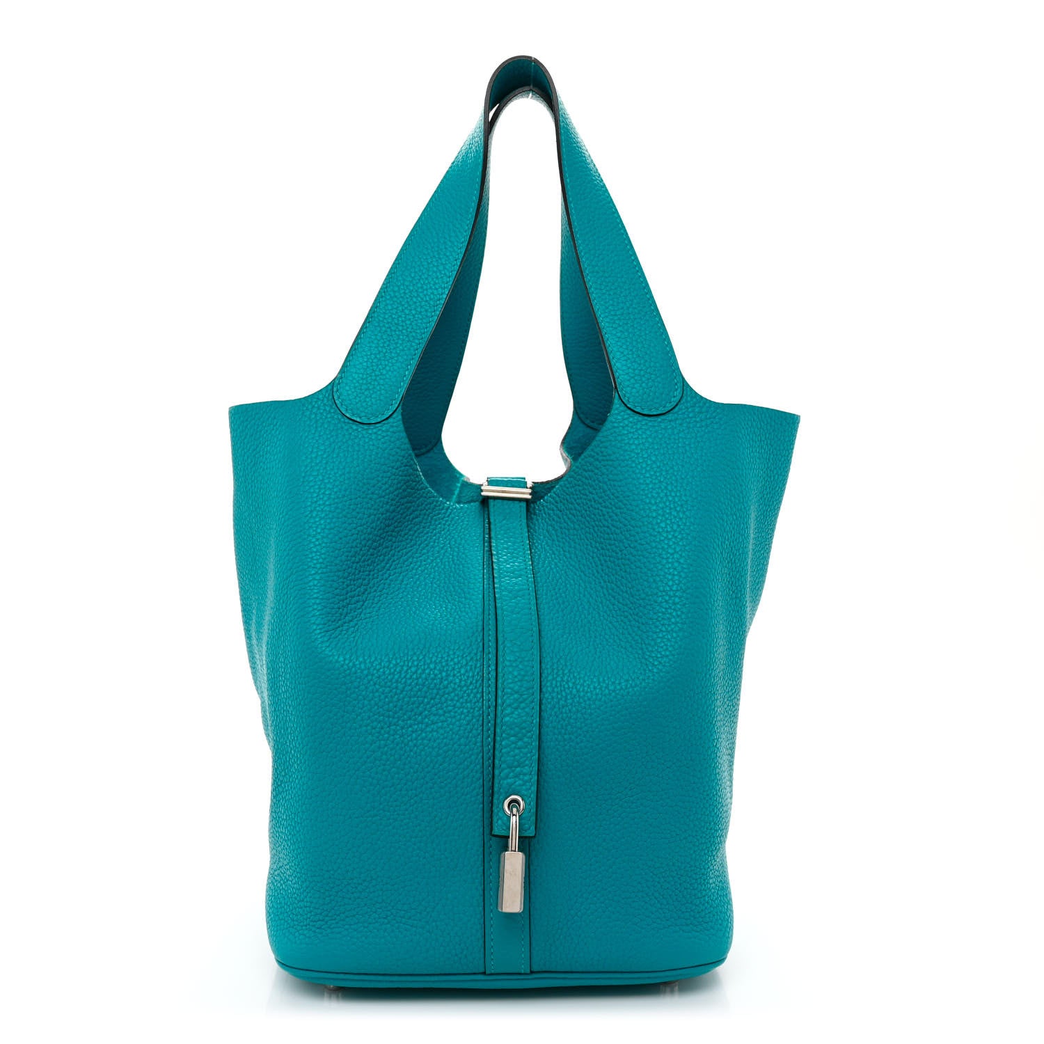 Hermes Taurillon Clemence Picotin Lock 26 GM Turquoise 1 of 10