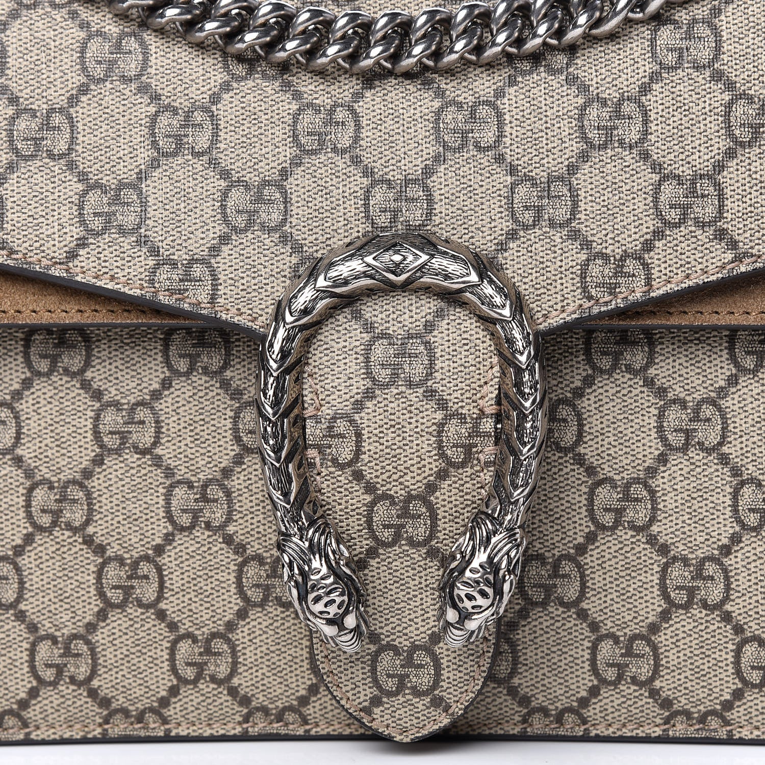 Gucci GG Supreme Monogram Small Dionysus Shoulder Bag Taupe 10 of 14