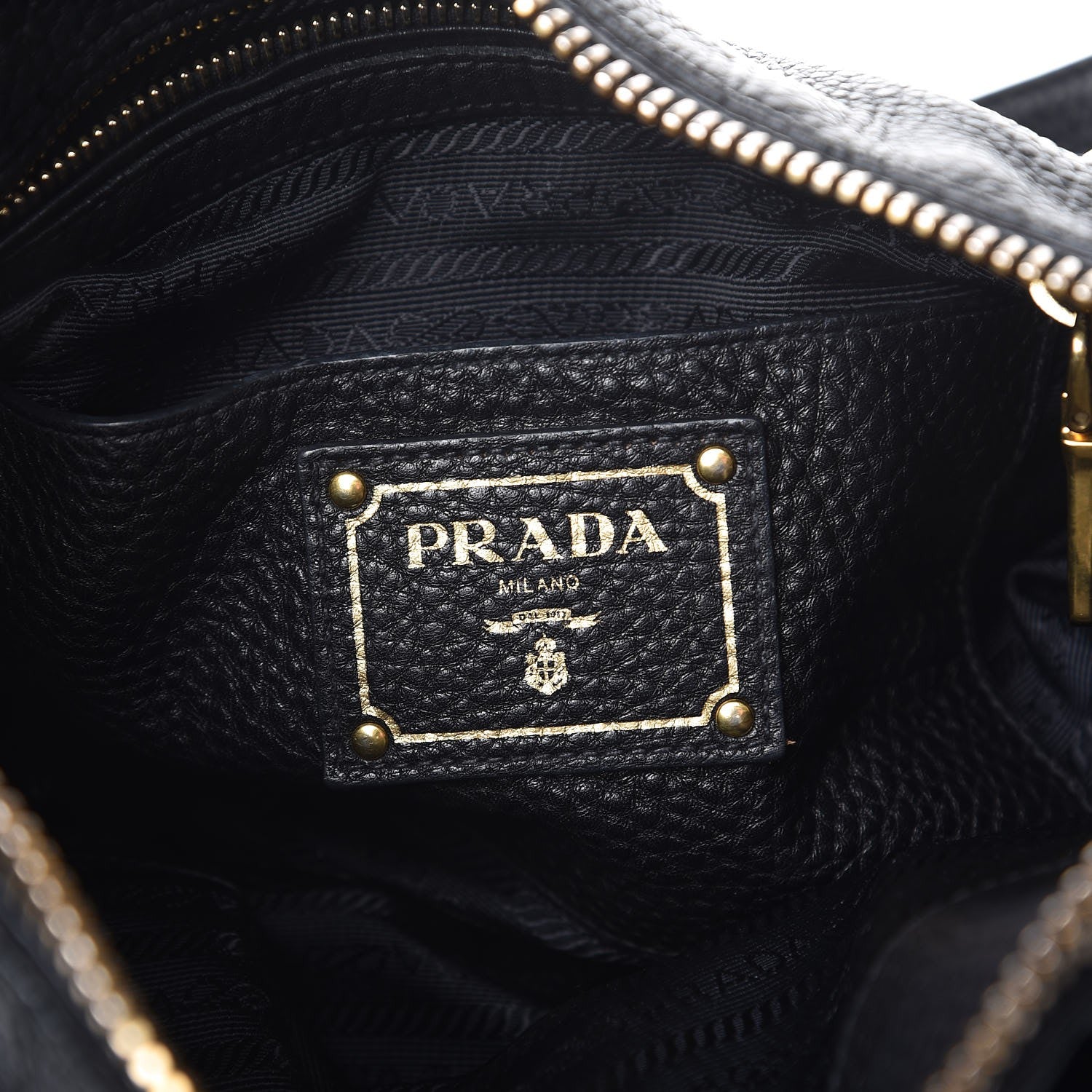 Prada Vitello Daino Tote Black 7 of 11