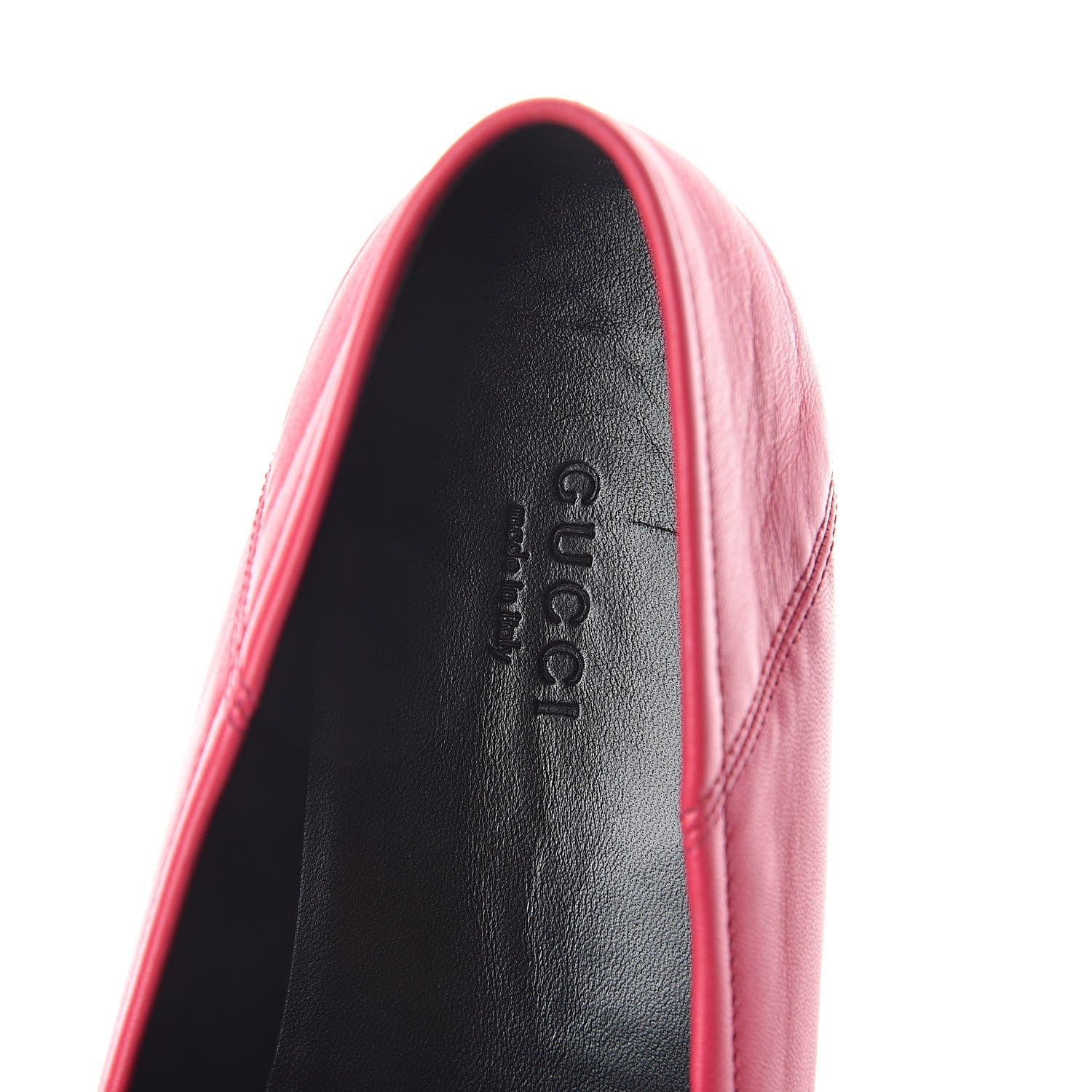 Gucci Lambskin Womens Brixton Horsebit Loafers 39.5 Hot Pink 5 of 7