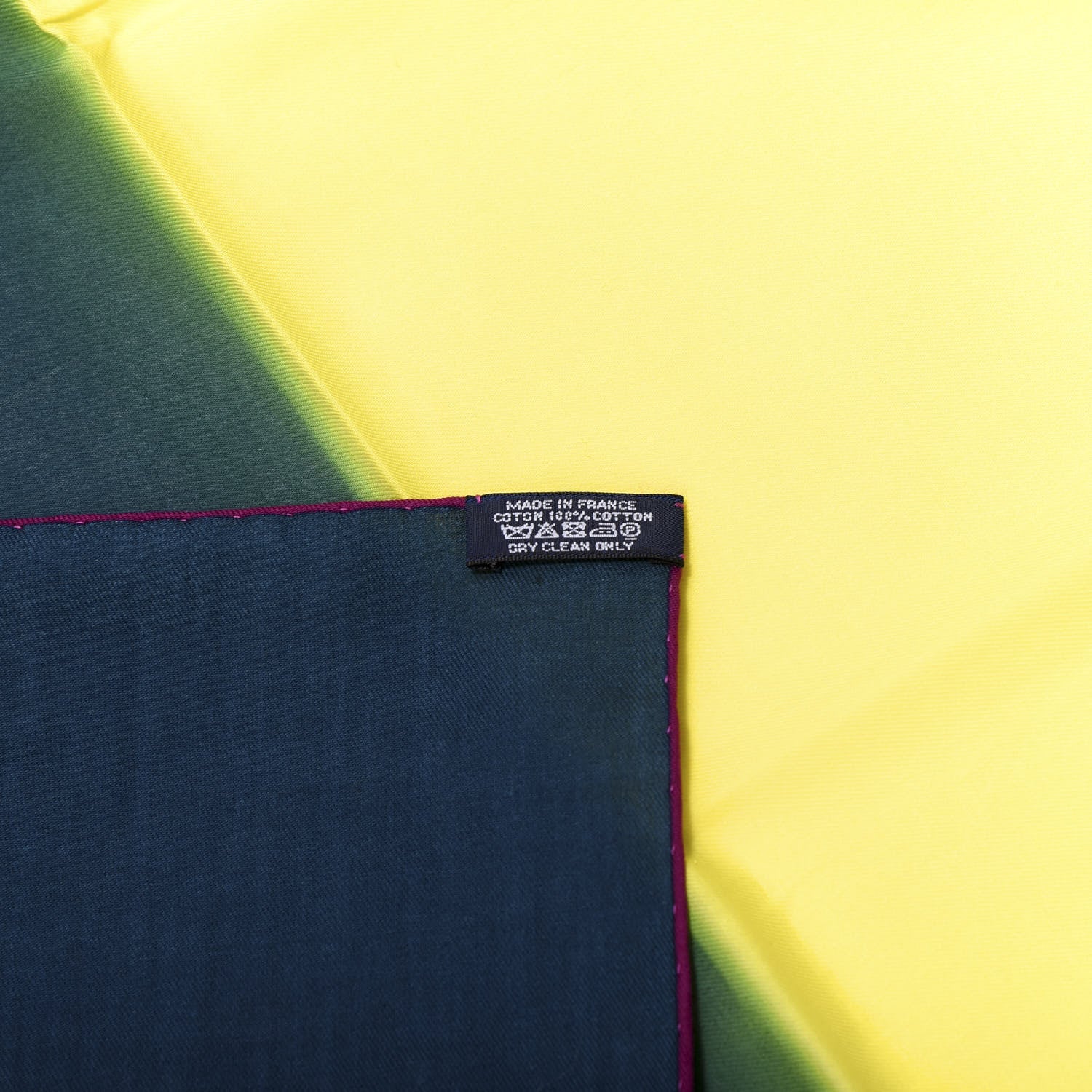 Hermes Cotton Scarf Colvert Lime 3 of 3